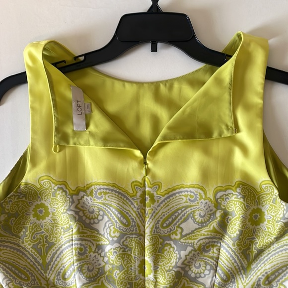 Anne Taylor Loft Size 12 Ladies Neon Green and Gray Dress - Picture 2 of 7